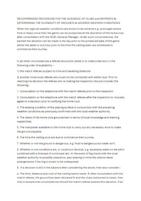 Adverse Weather Procedure